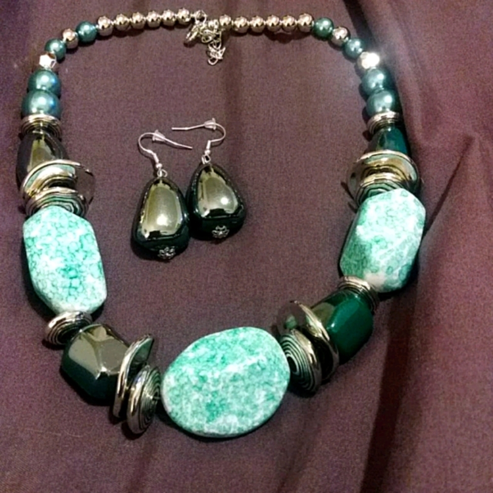 Necklace and earrings